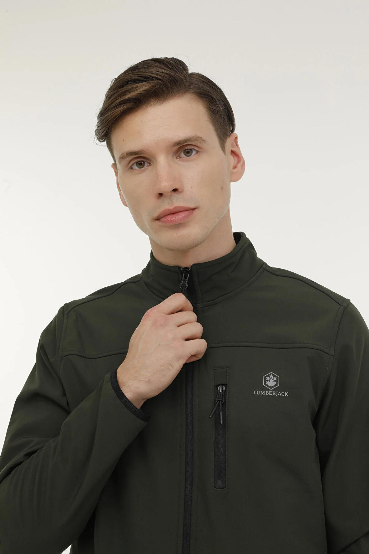 Lumberjack Erkek Dik Yaka Softshell Mont 3WSOFTSHELL Haki