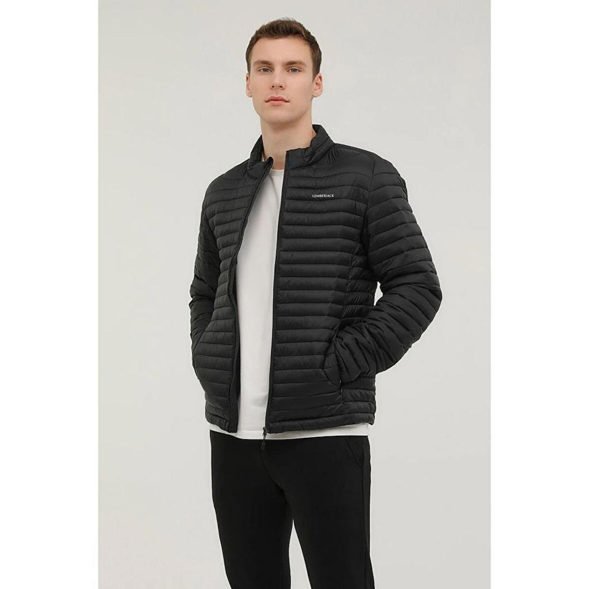 LUMBERJACK PERRY 1SN21 3PR SİYAH İNCE CASUAL ŞİŞME ERKEK MONT