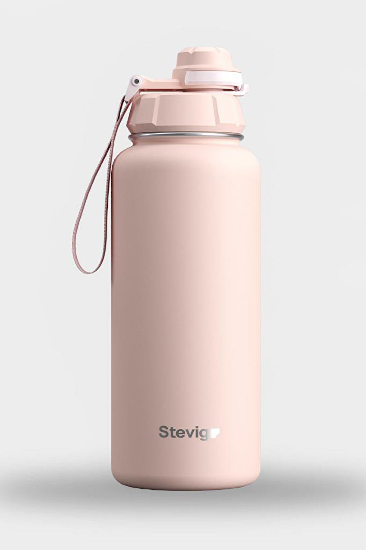 Stevig 1 Hand Leak-Proof Sızdırmaz Çelik Termos 1000 Ml Icy Pınk ST-219