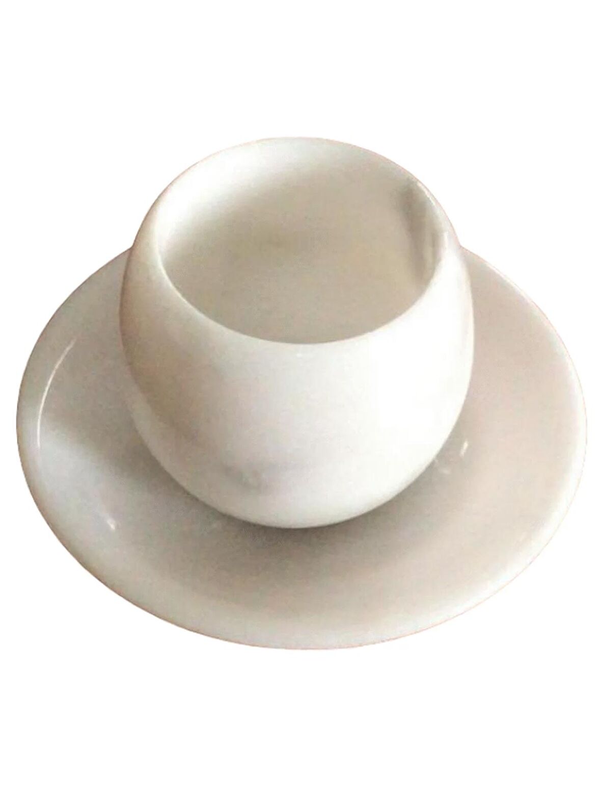 Kupala Mermer Fincan Seti Topaç Beyaz