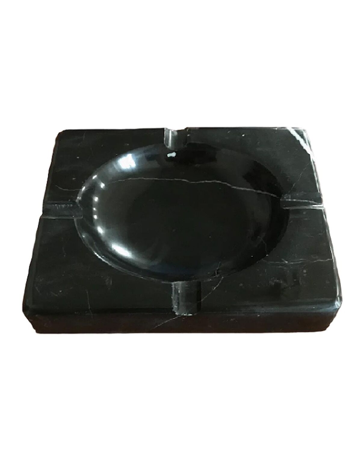 Troya Mermer Kare Küllük Siyah