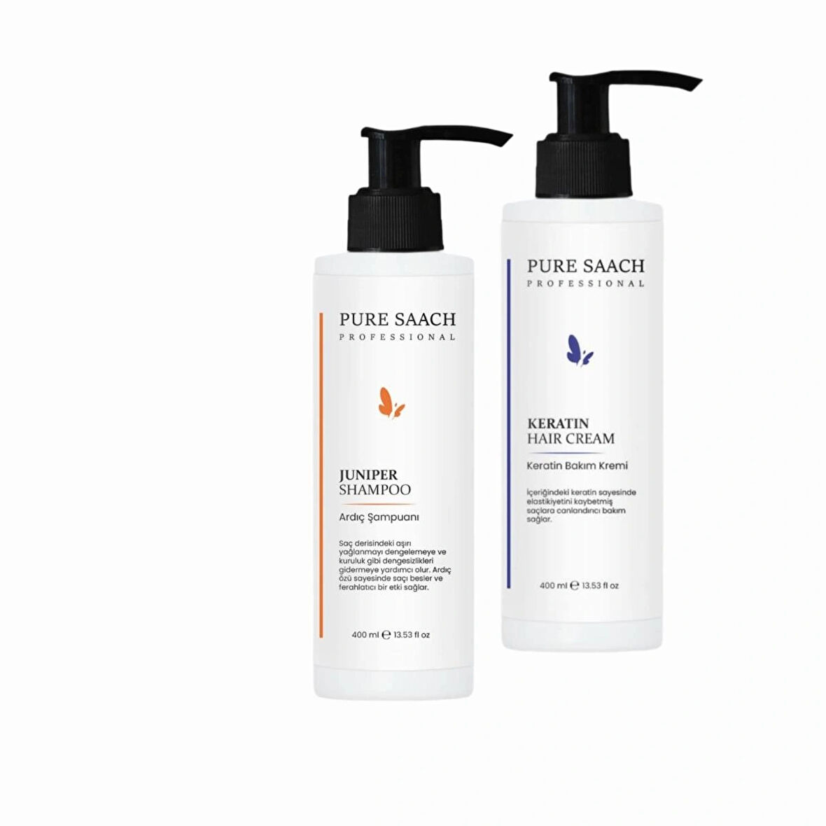 PURE SAACH PROFESSİONAL 2 ÜRÜN BİRLİKTE JUNIPER SHAMPO+KERATİN SAÇ BAKIM KREM