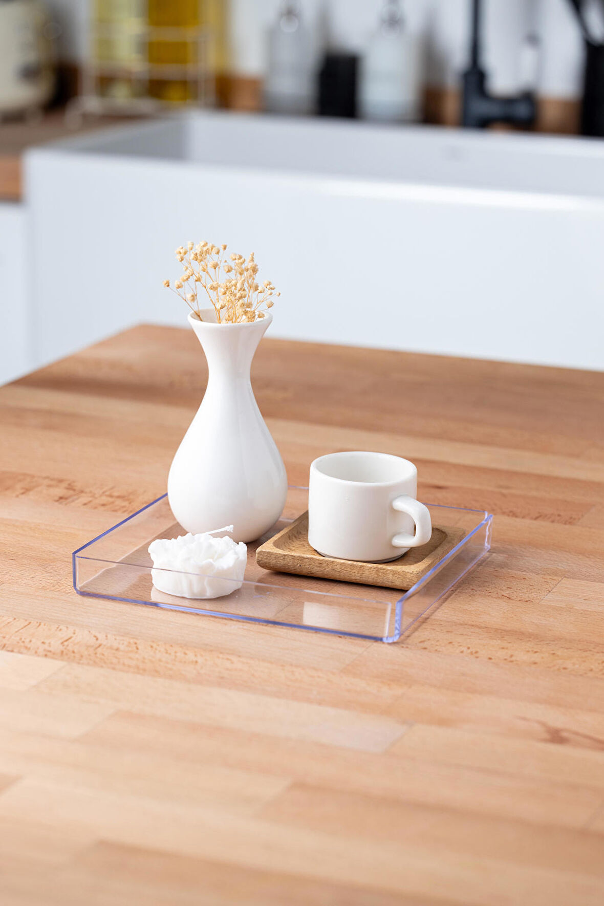 Belly Pleksi Kare Tepsi