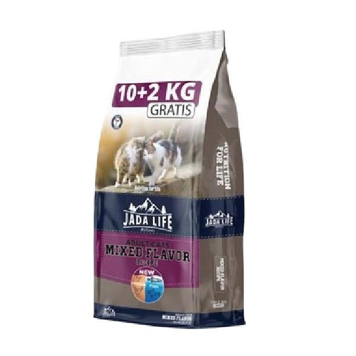 Jada Life Tavuk ve Balıklı Yetişkin Kedi Maması 10 Kg + 2 Kg Hediyeli