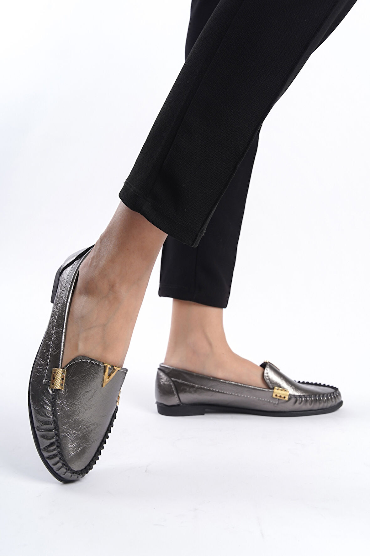 Kadın Günlük Rahat Tokalı Casual Klasik Ayakkabı Babet LRS01