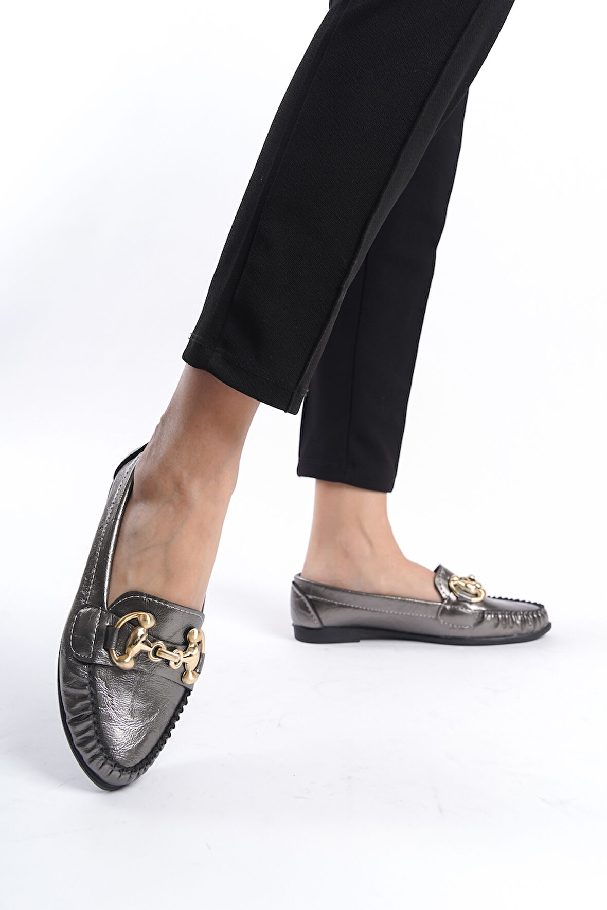 Kadın Günlük Rahat Tokalı Casual Klasik Ayakkabı Babet LRS03