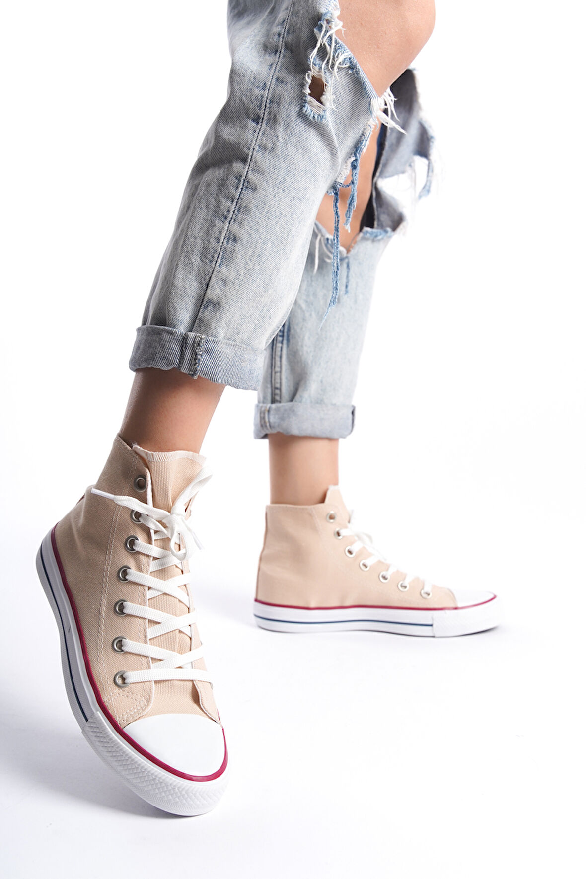 Kadın Uzun Keten Spor Ayakkabı Günlük Sneakers CNV6