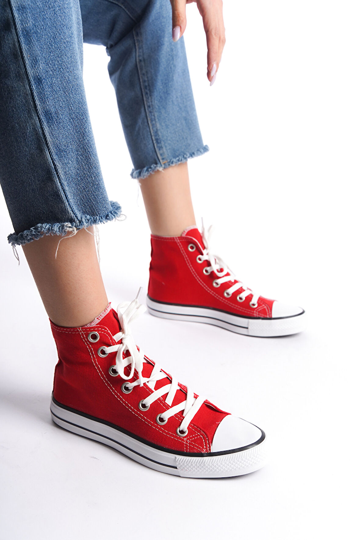 Kadın Uzun Keten Spor Ayakkabı Günlük Sneakers CNV6