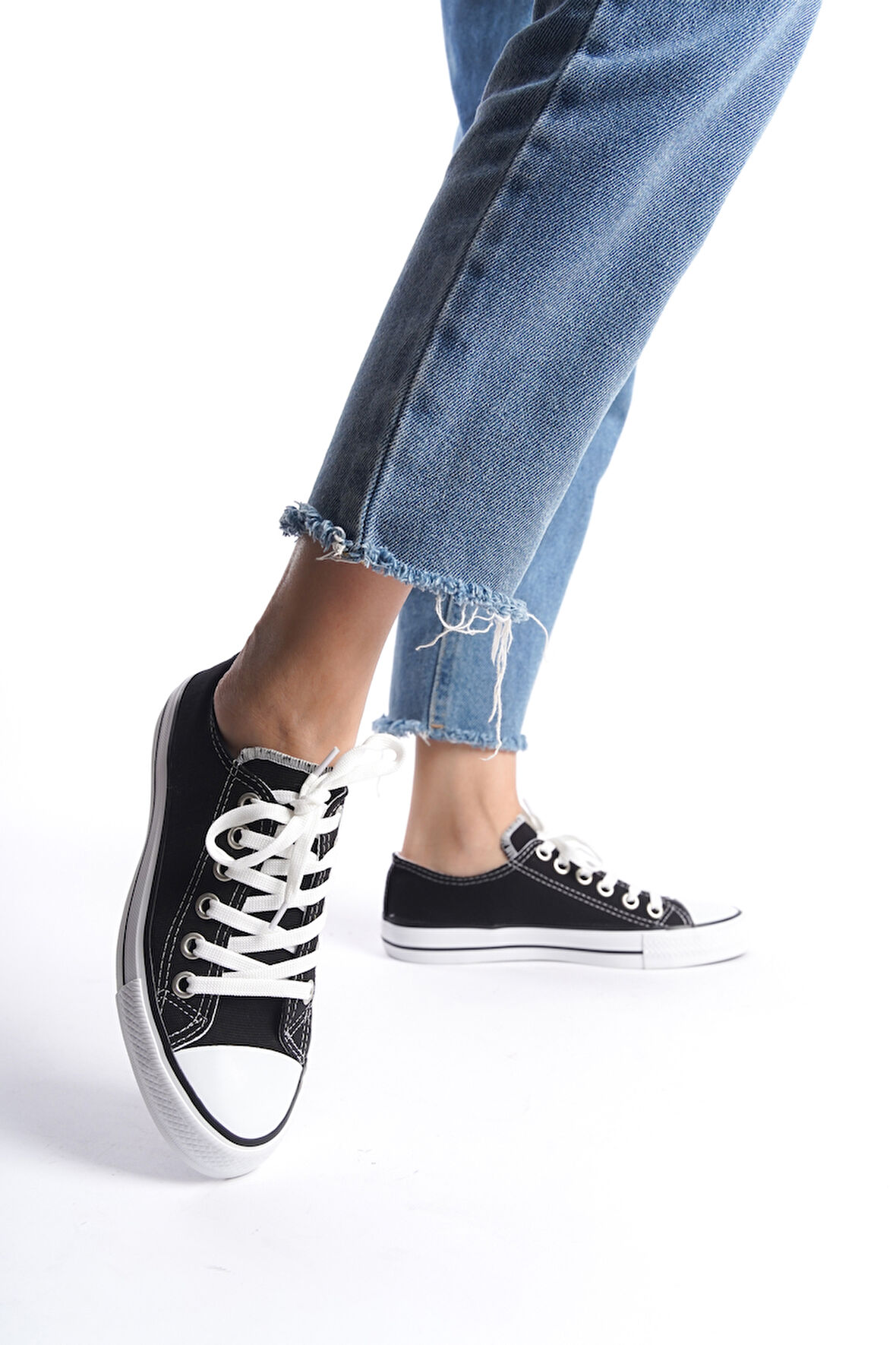 Kadın Kısa Keten Spor Ayakkabı Günlük Sneakers CNV7