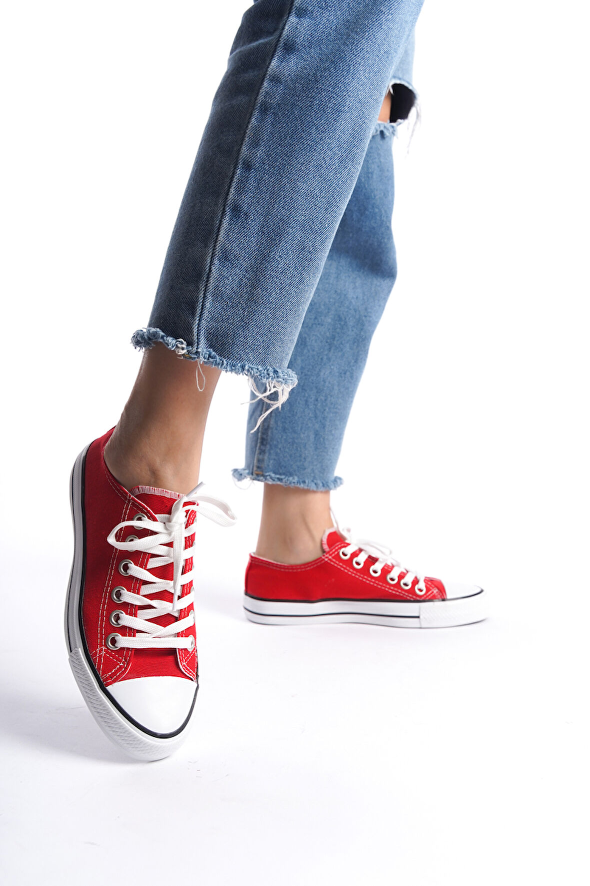 Kadın Kısa Keten Spor Ayakkabı Günlük Sneakers CNV7