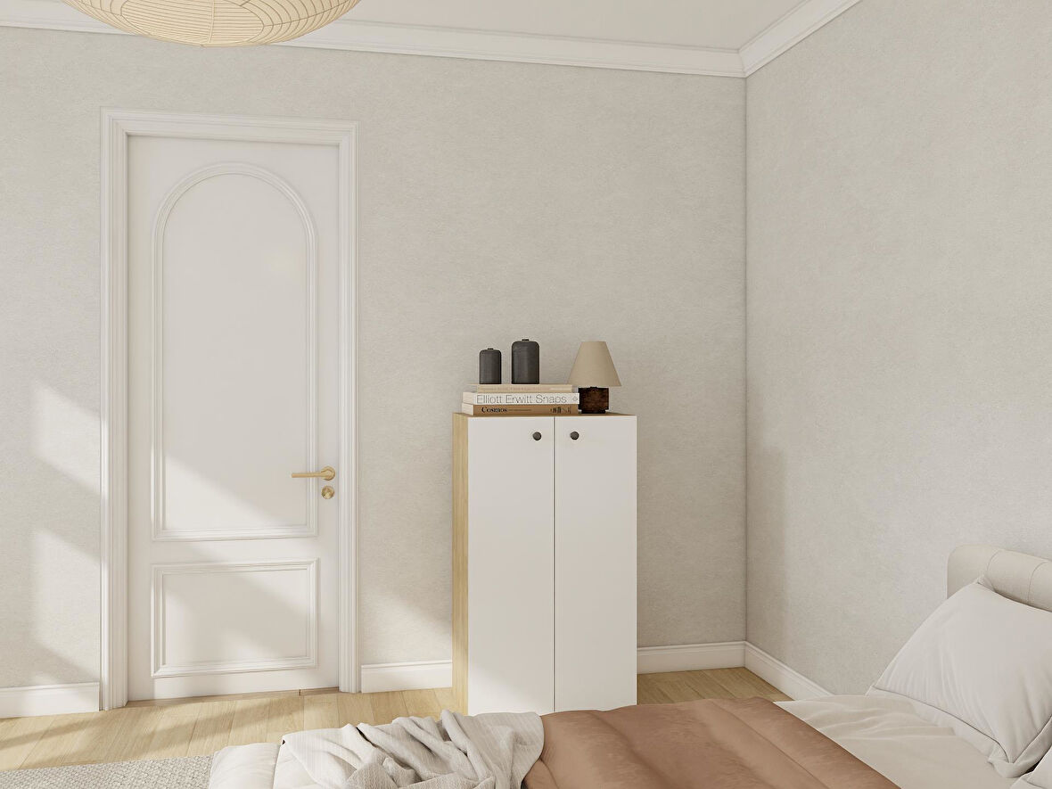 2 Kapaklı Çok Amaçlı Dolap Lefkas Meşe