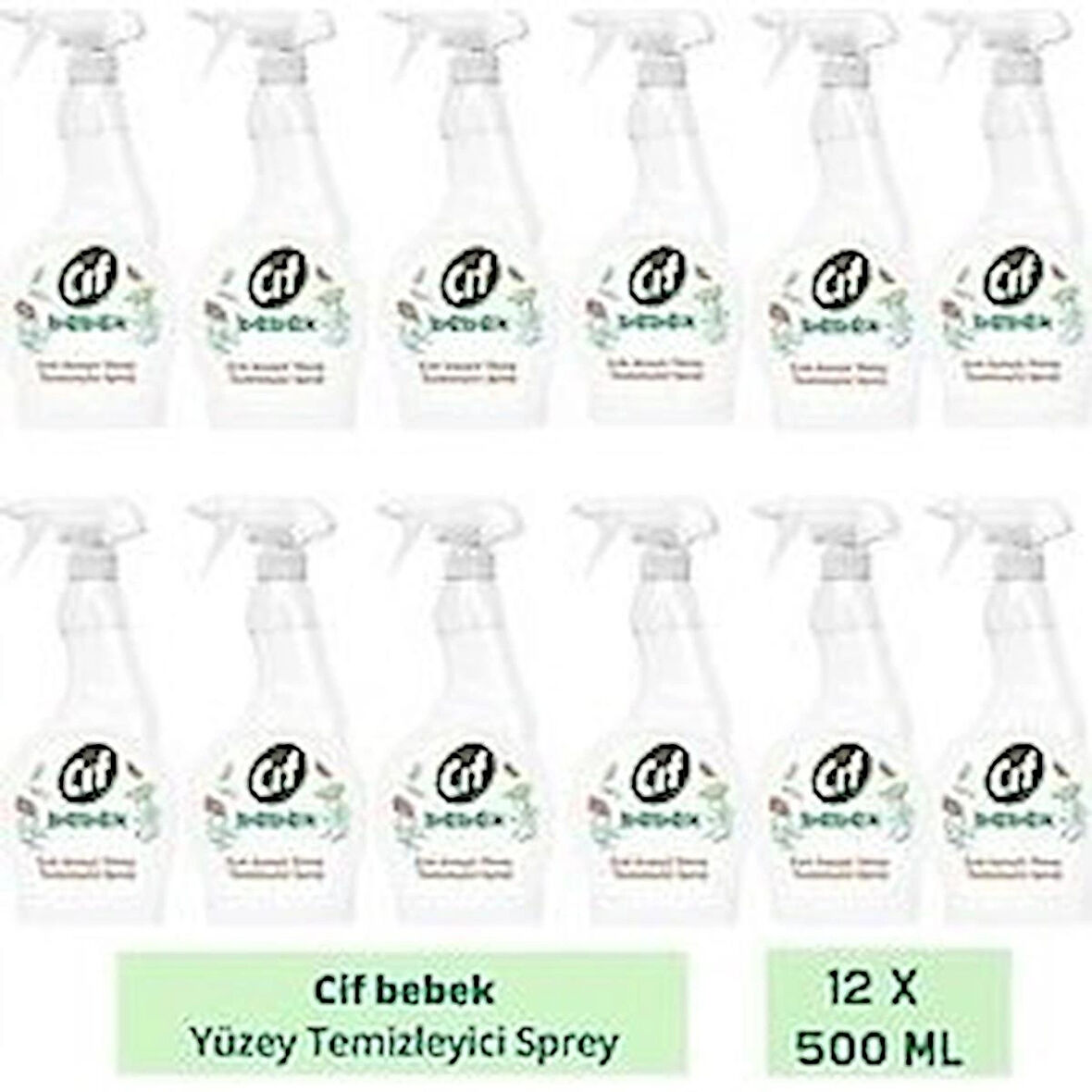 Bebek Çok Amaçlı Yüzey Temizleyici Sprey 12x 500 ml