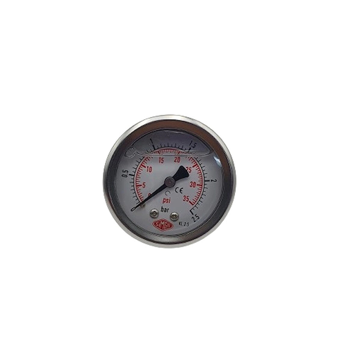 Manometre Gliserinli Arka Çıkışlı Q52 - 0 - 2.5 Bar 1/4