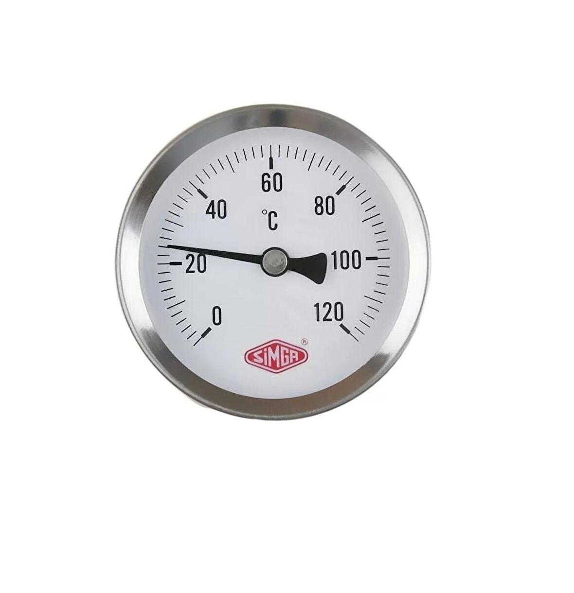 Ø 100 - 0 - 160°C 1/2 10 CM ARKADAN ÇIKIŞLI TERMOMETRE