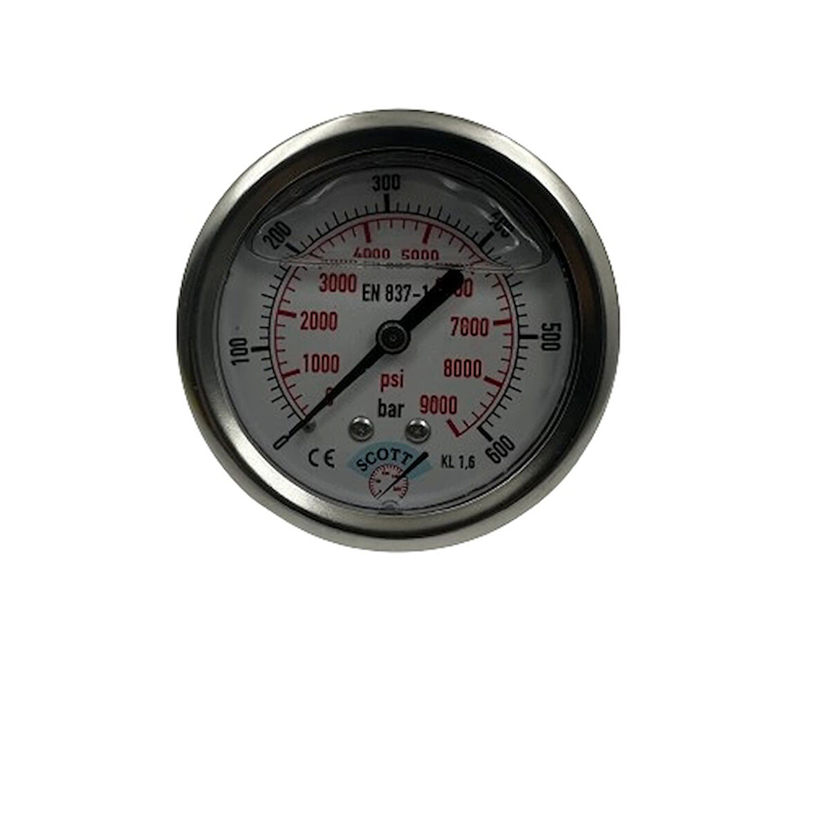 Ø 63 -0 - 600 BAR 1/4 GLİSERİNLİ ARKA ÇIKIŞLI MANOMETRE
