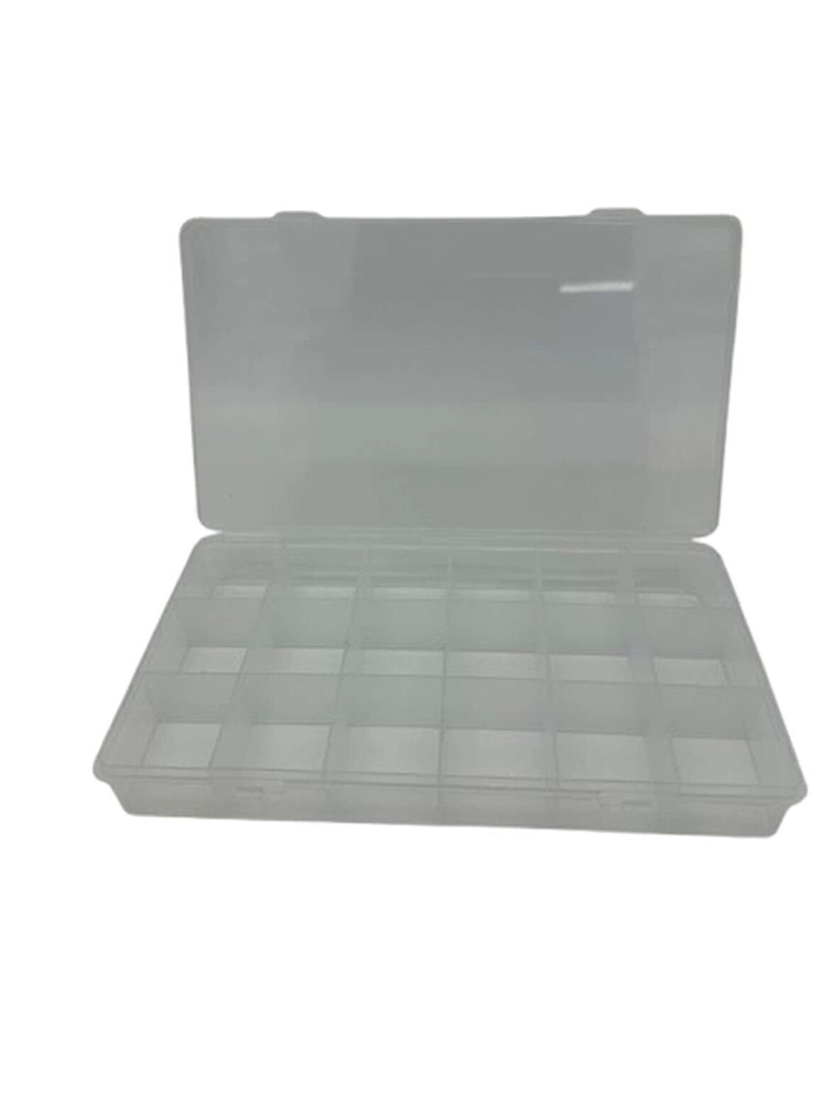 Organizer Plastik Kutu Box 18 Sabit Bölmeli 145x255x35mm