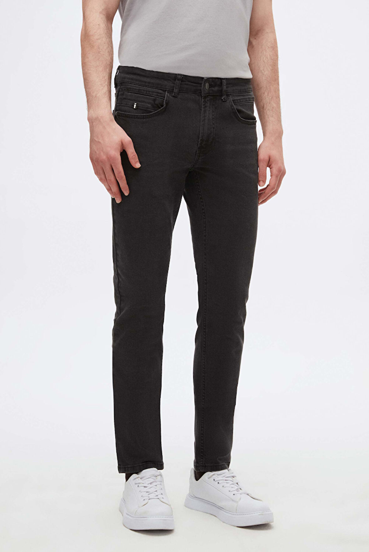 Twn Super Slim Fit Gri Denim Pantolon 3ECJ356800182