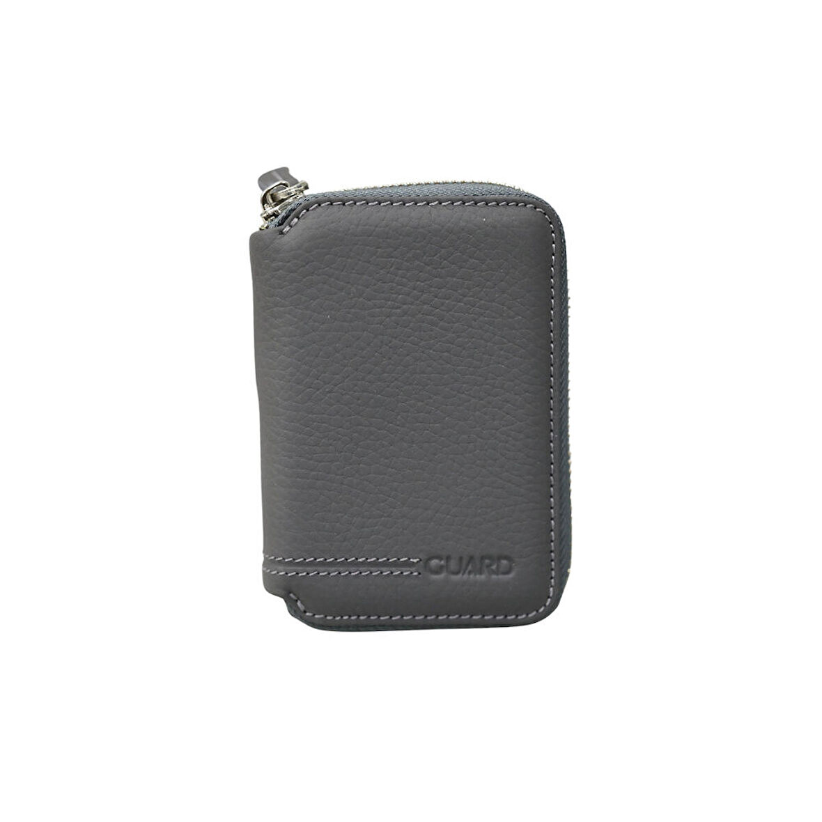Guard Fermuarlı Antrasit Guti Mat Hakiki Deri Mini Cüzdan Erkek / Kadın P796