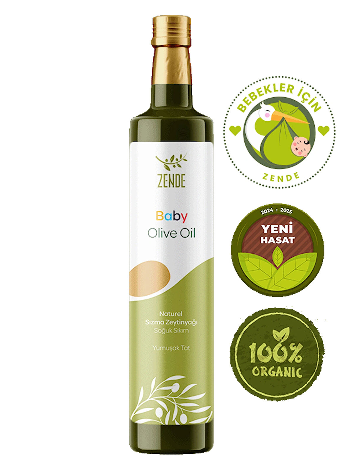 ZENDE Baby - Bebek Zeytinyağı 250 ml | Soğuk Sıkım Natürel Sızma zeytinyağı | %100 Doğal Zeytinyağı