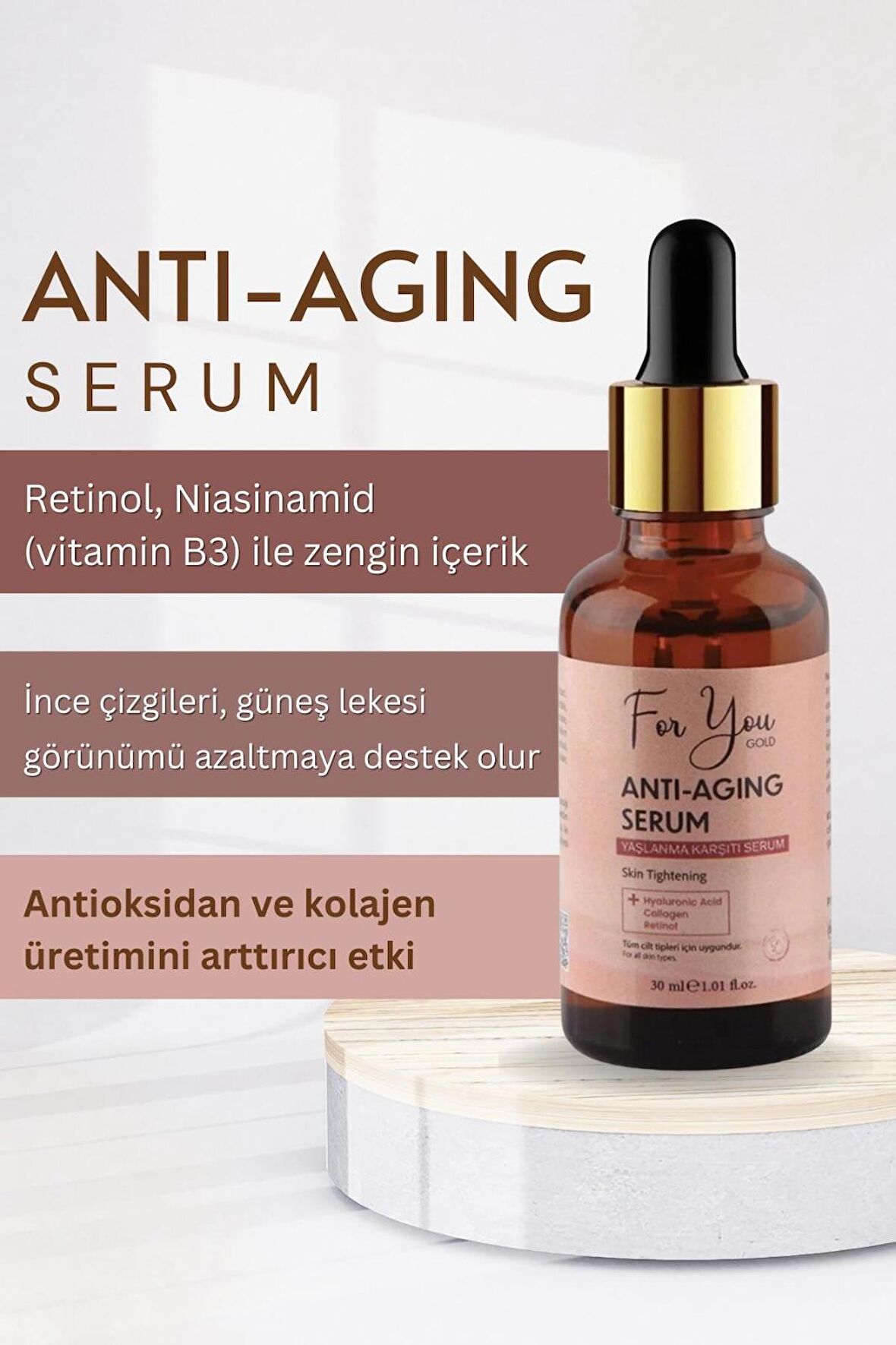 For You Gold Anti Aging Yaşlanma Karşıtı Serum 30 ml