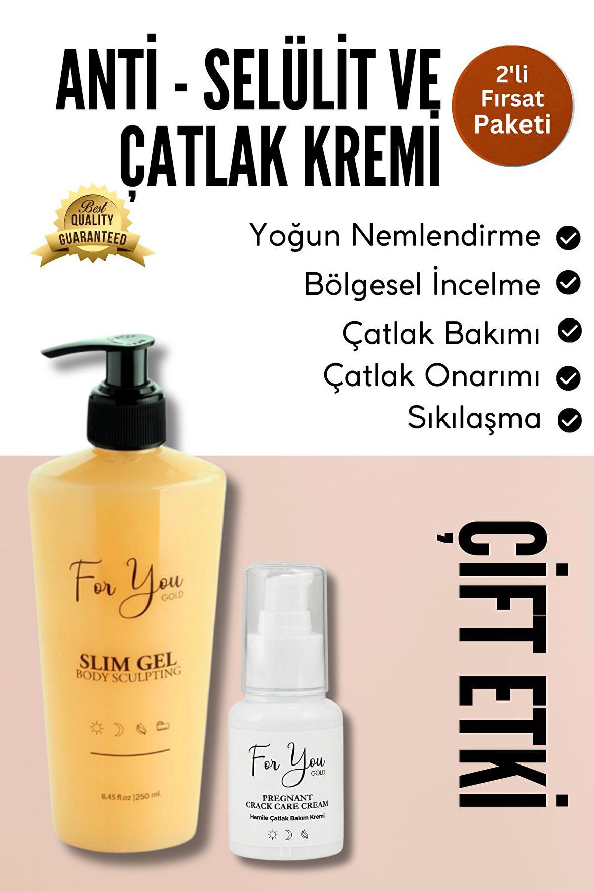 Slim Jel (Slim Gel) Selülit Jeli ve Çatlak Oluşumunu Azaltmaya Yardımcı Çatlak Kremi & Çatlak Seti