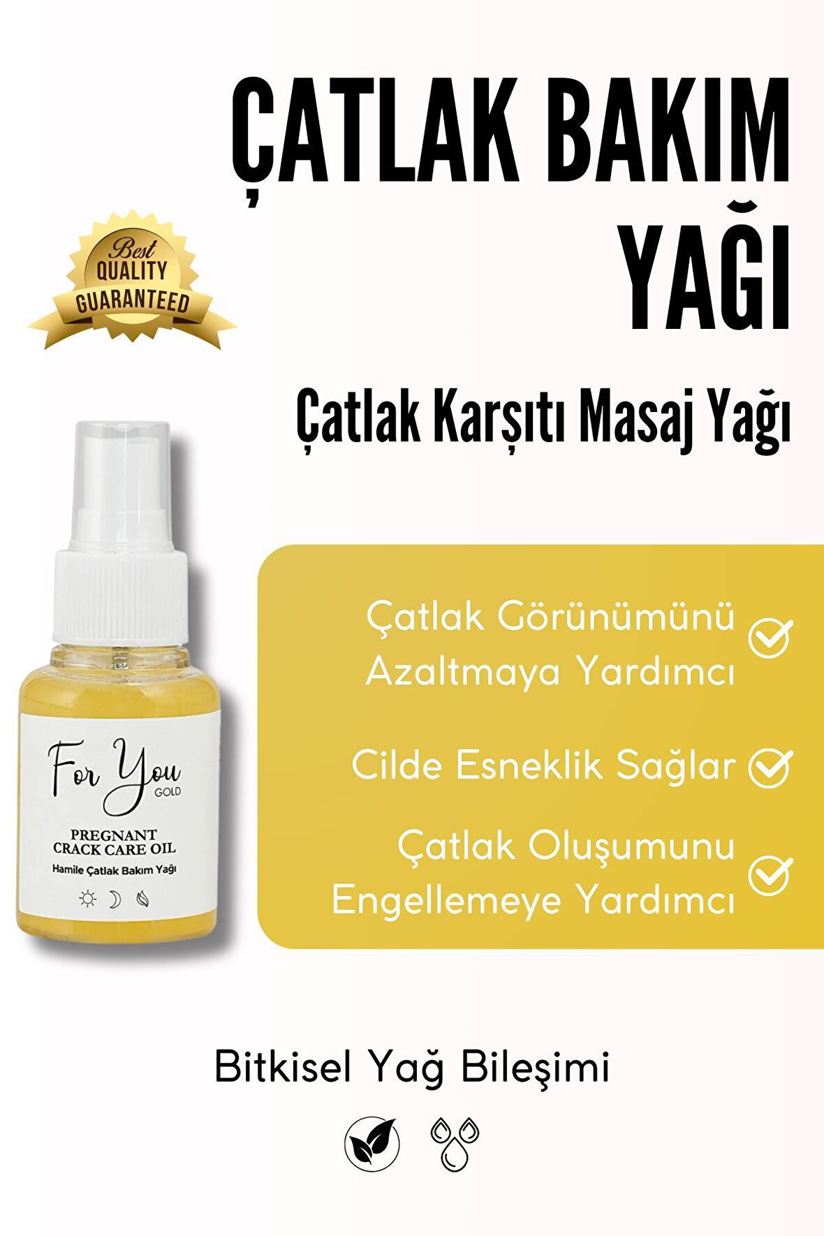 Çatlak Karşıtı Cilt Bakım Yağı & Hamile Çatlak Bakım Yağı