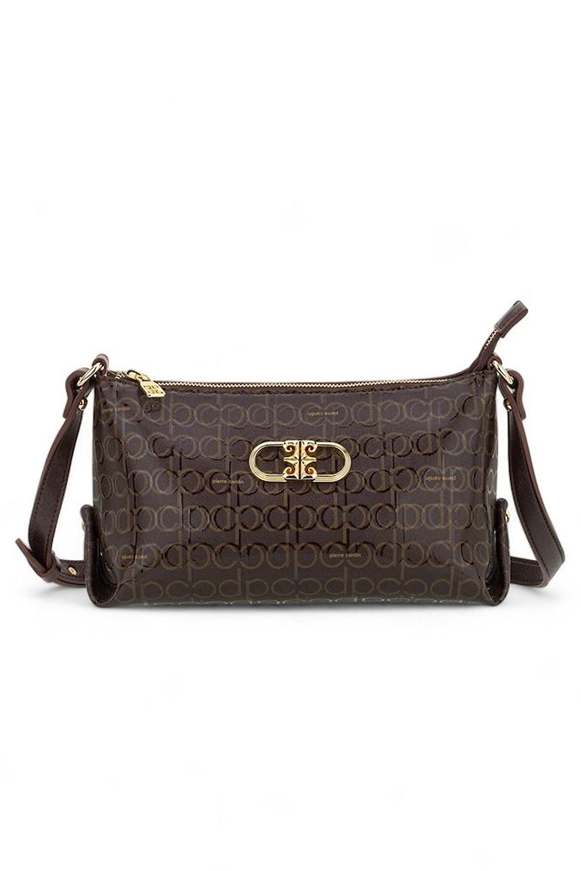 Pierre Cardin Monogram Kahve Kadın Çapraz Askılı Çanta 05PC24Y505-PMN