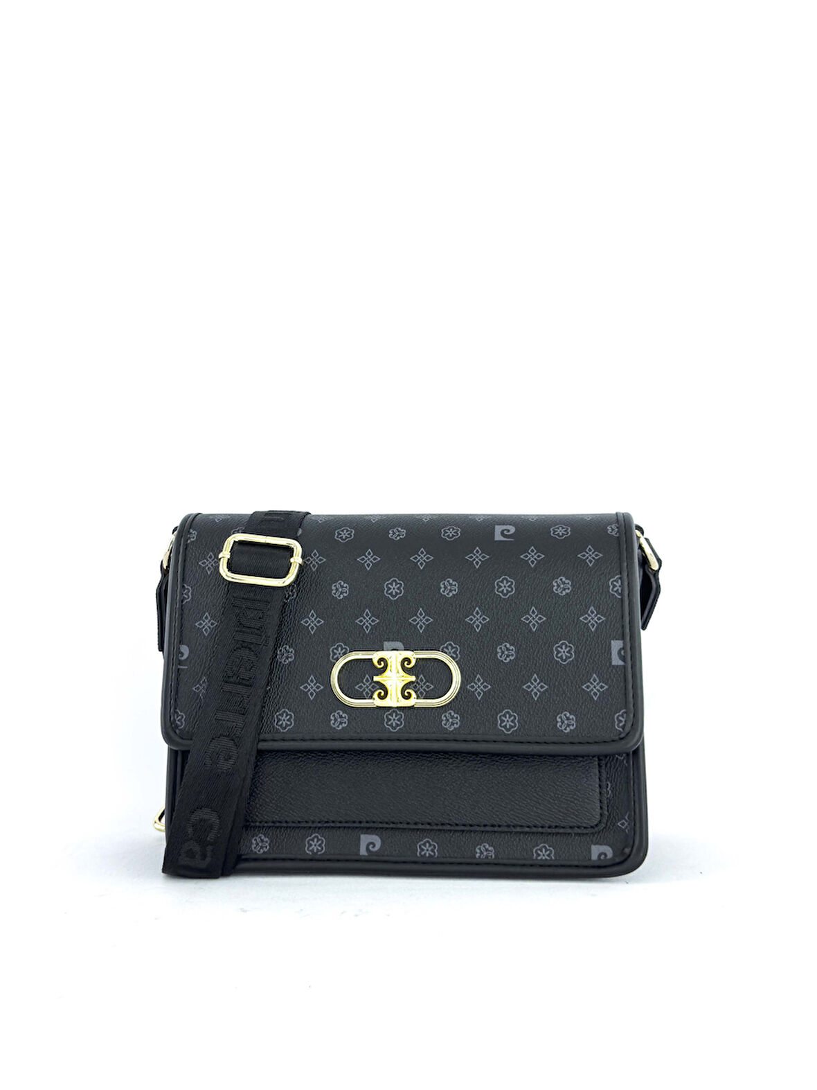 Pierre Cardin Monogram Siyah Kadın Çapraz Askılı Çanta 05PC24Y534-MN