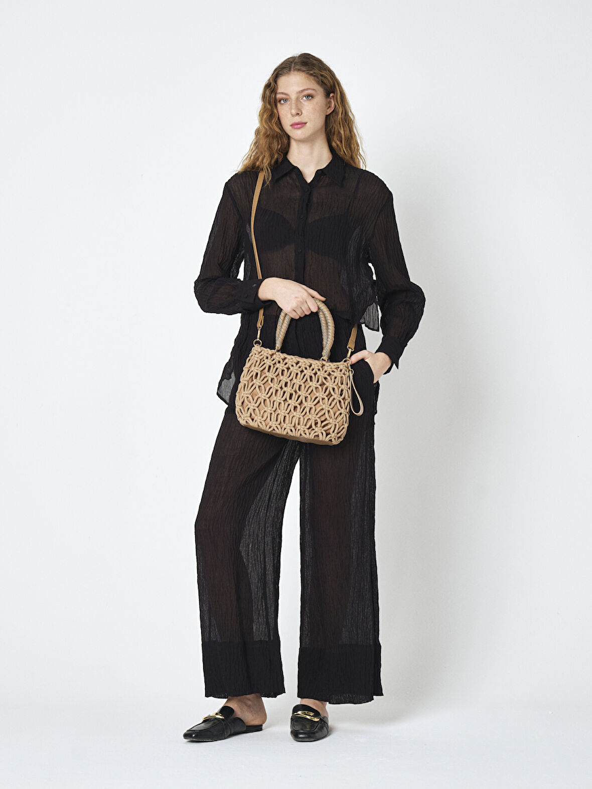 PİERRE CARDİN KADIN HASIR OMUZ ÇANTASI 05PC25Y20127