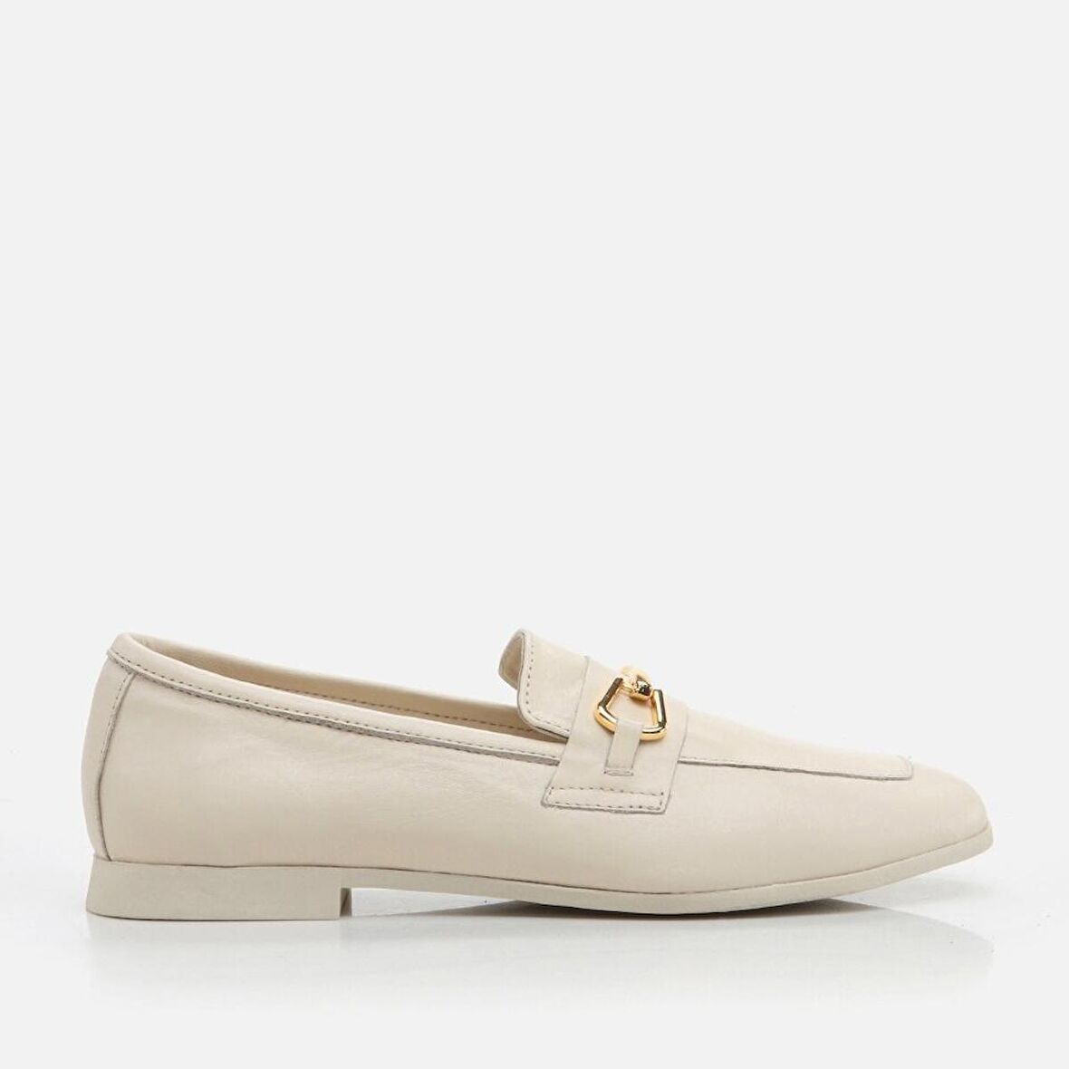 Hakiki Deri Kemik Kadın Loafer