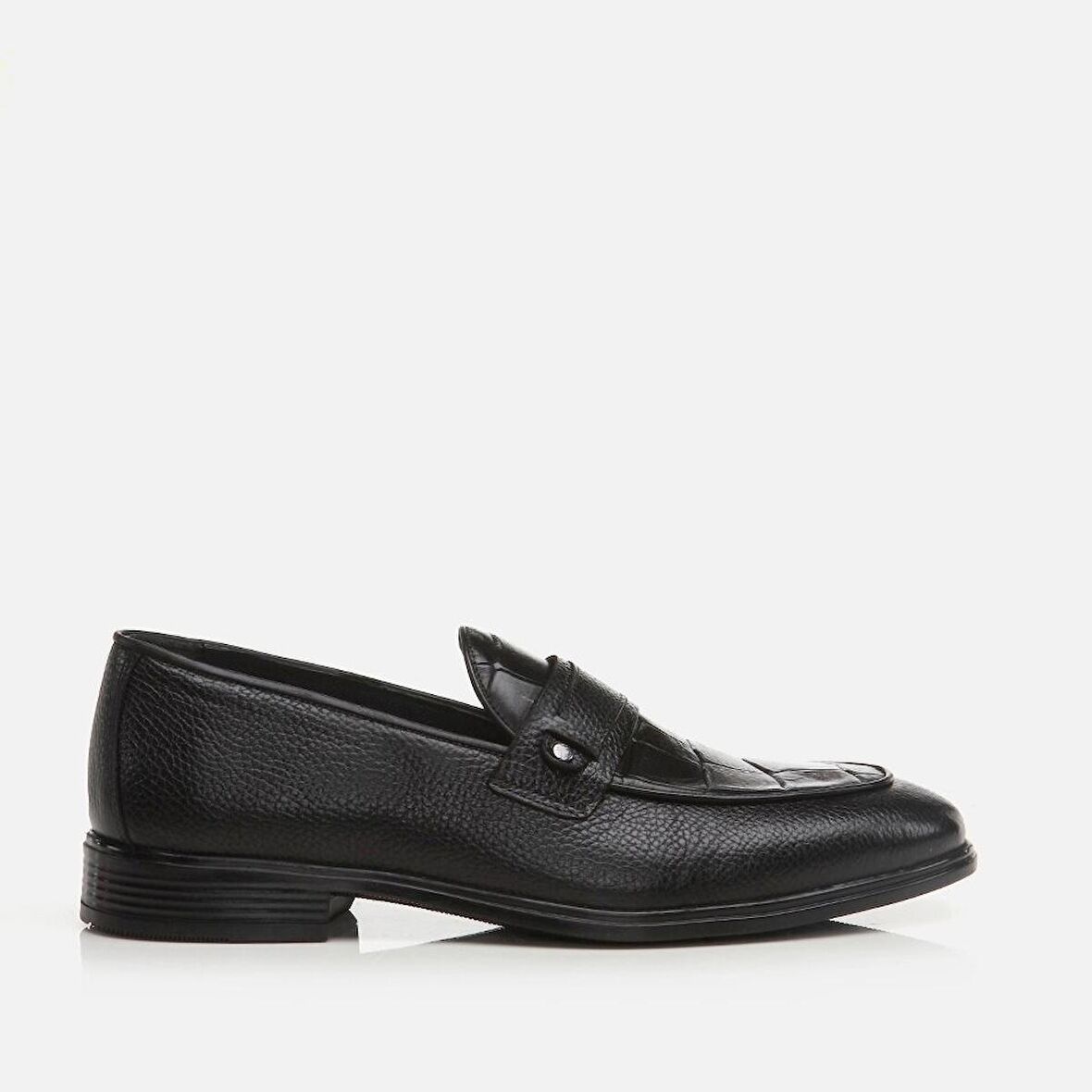 Hakiki Deri Siyah Erkek Loafer