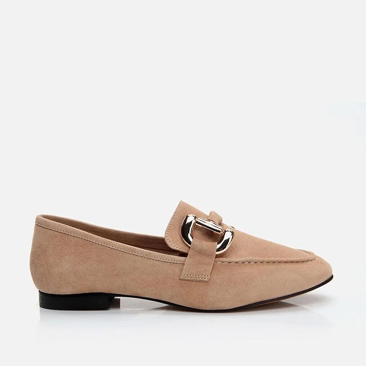Hakiki Deri Camel Kadın Loafer