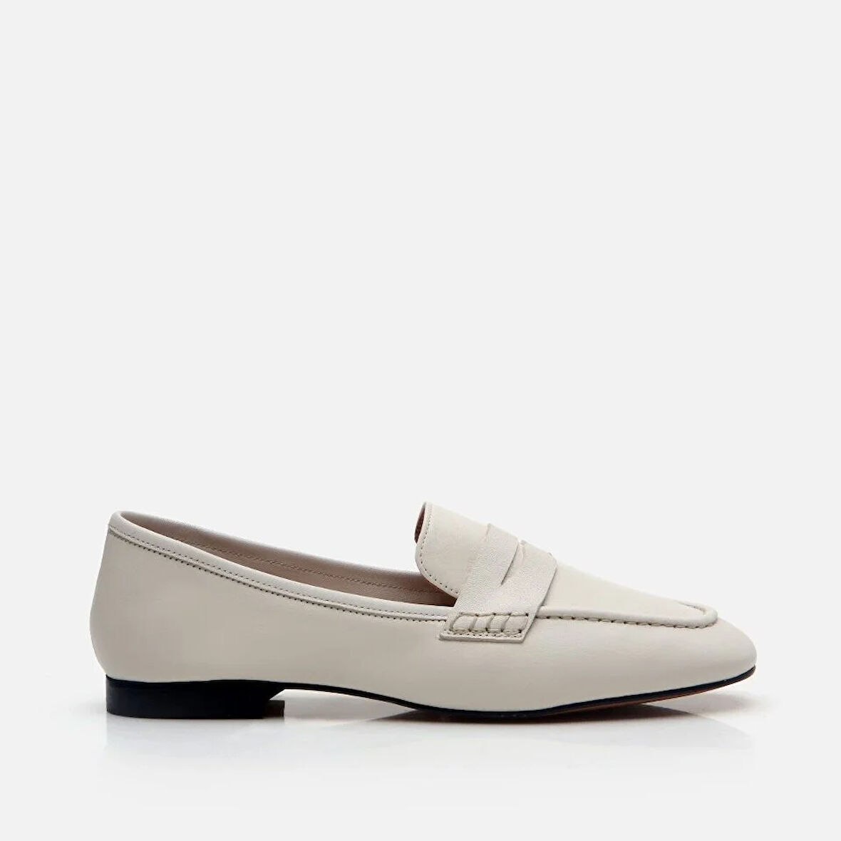 Hakiki Deri Kemik Kadın Loafer