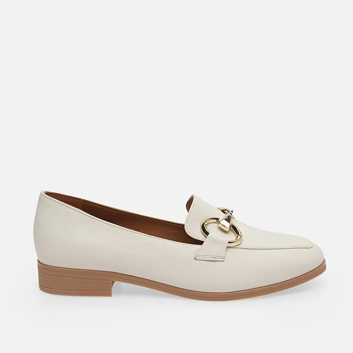 Hakiki Deri Kemik Kadın Loafer