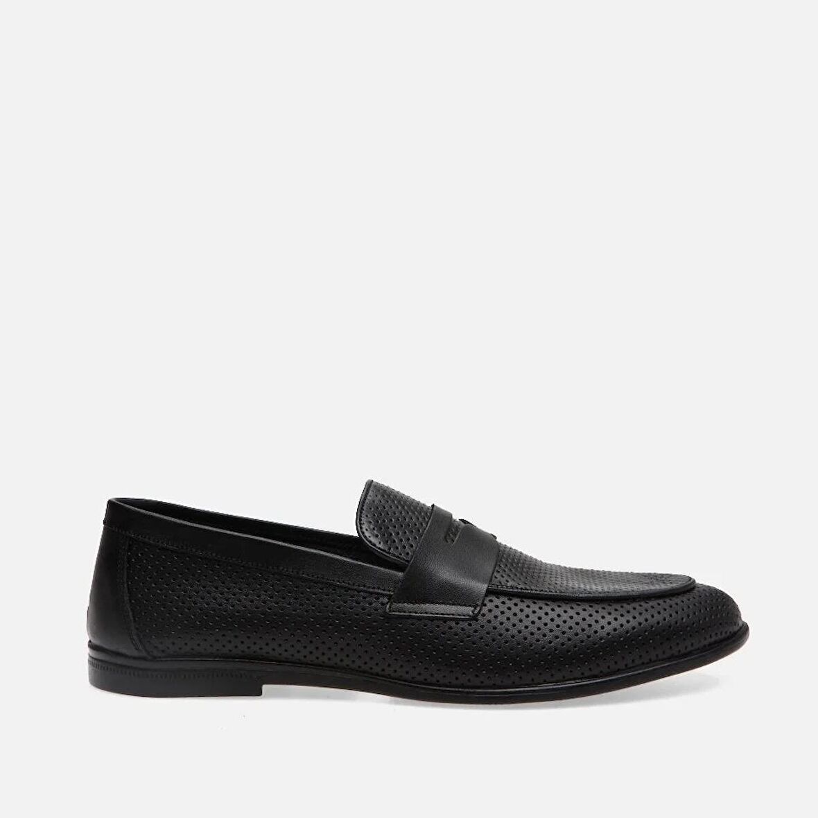 Hakiki Deri Siyah Erkek Loafer