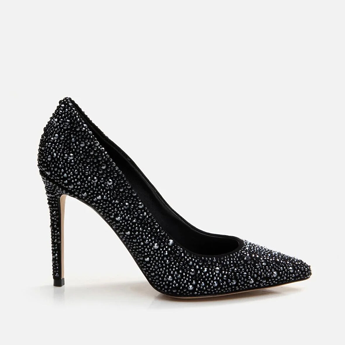 Hakiki Deri Siyah Kadın Stiletto