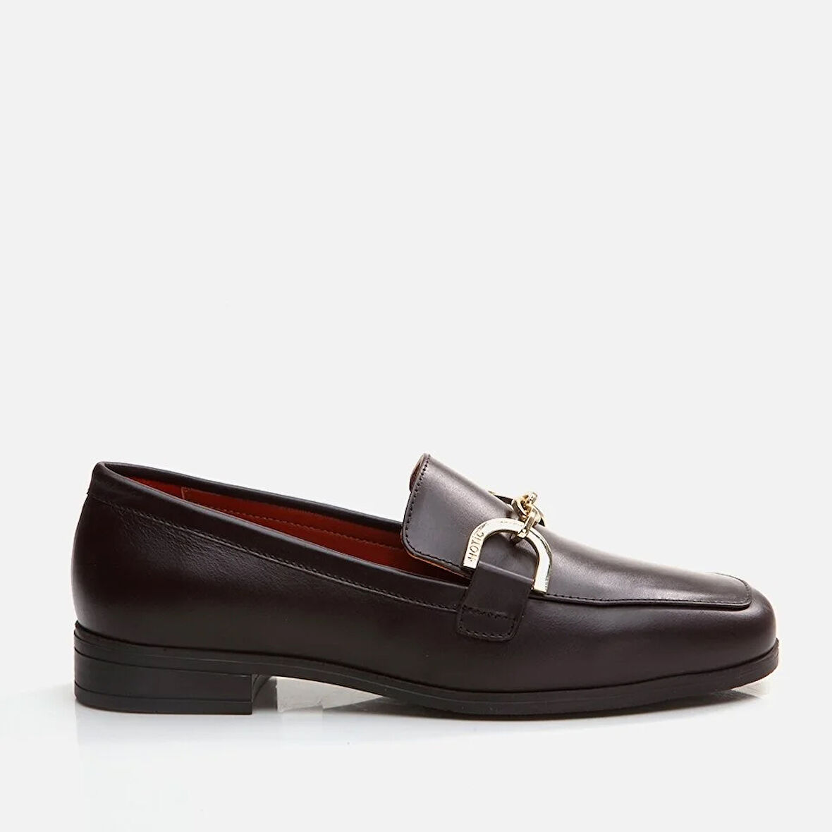 Hakiki Deri Kahve Kadın Loafer