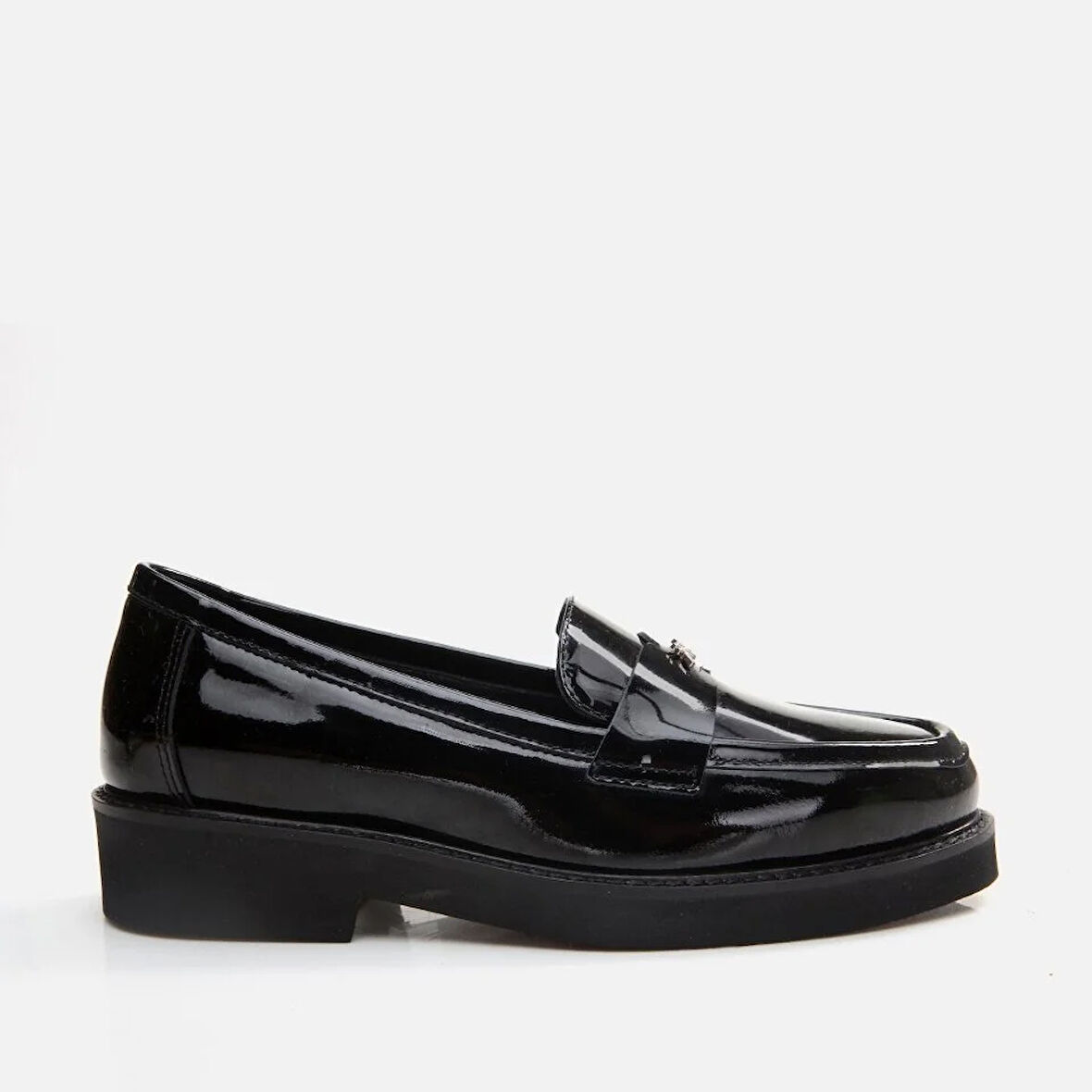 Hakiki Deri Siyah Kadın Loafer