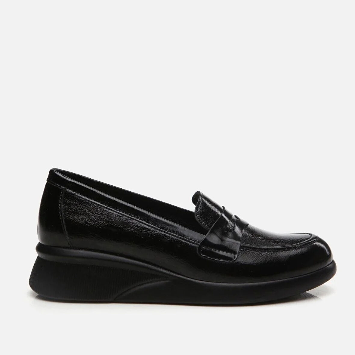 Hakiki Deri Siyah Kadın Loafer
