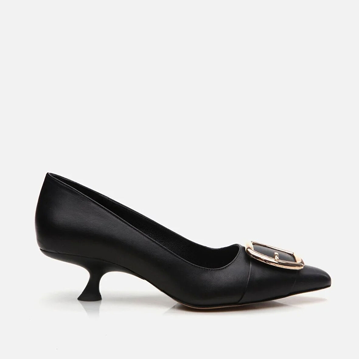 Hakiki Deri Siyah Kadın Stiletto