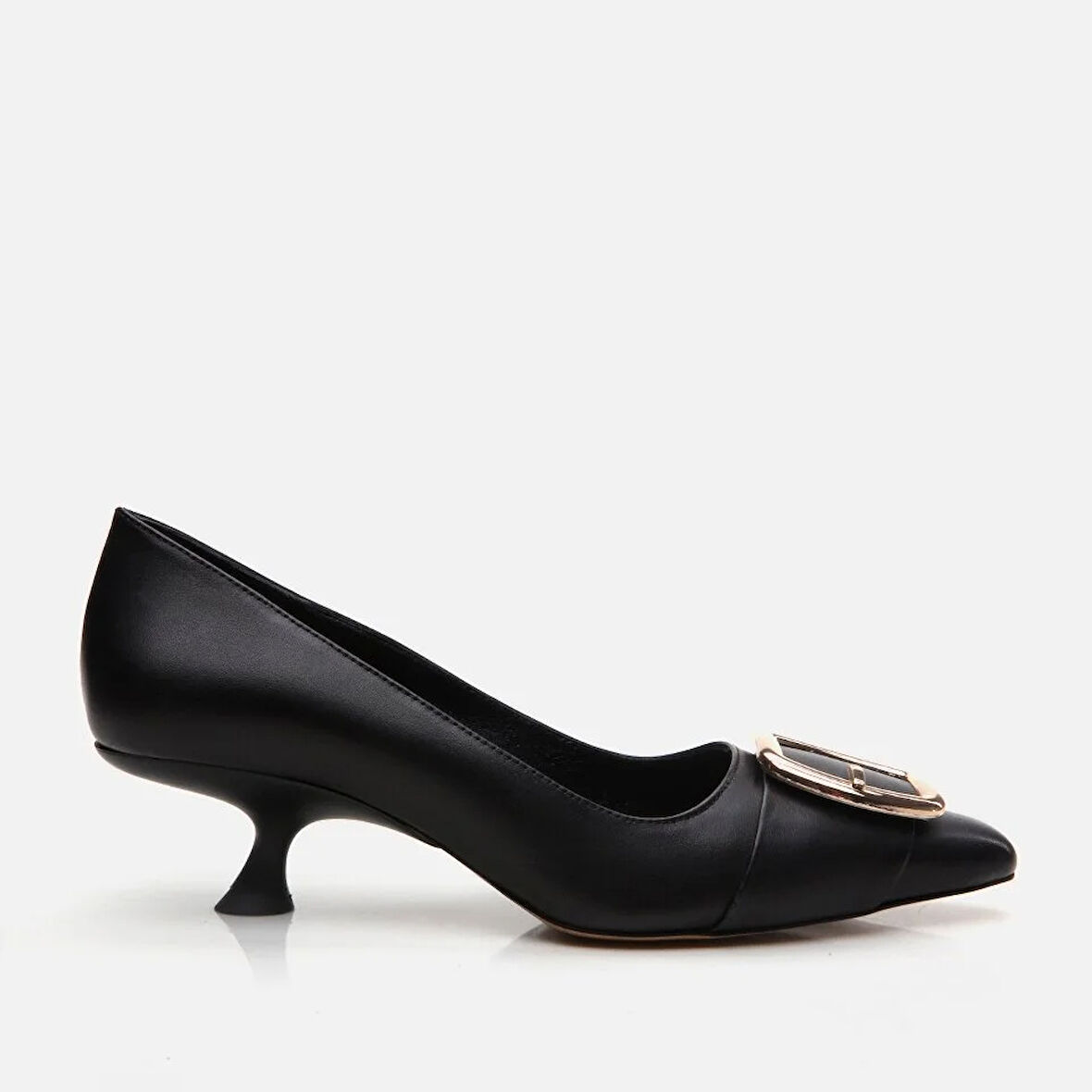 Hakiki Deri Siyah Kadın Stiletto