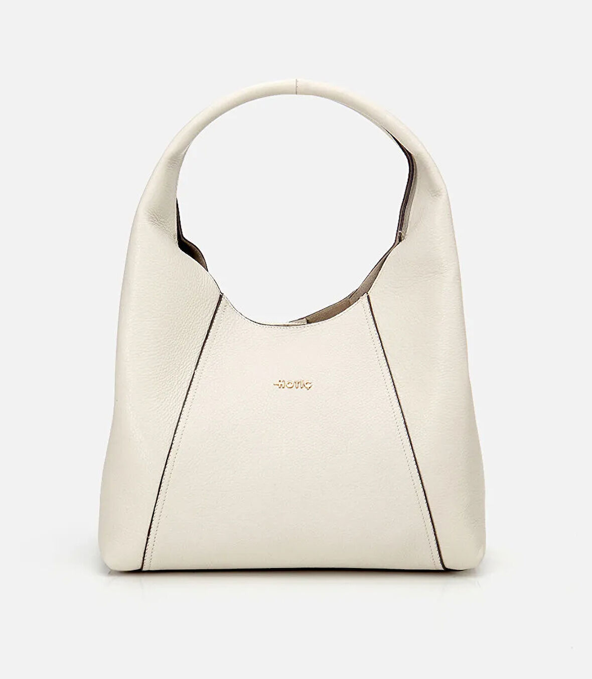 Kadın Deri Ekru Omuz Çantası