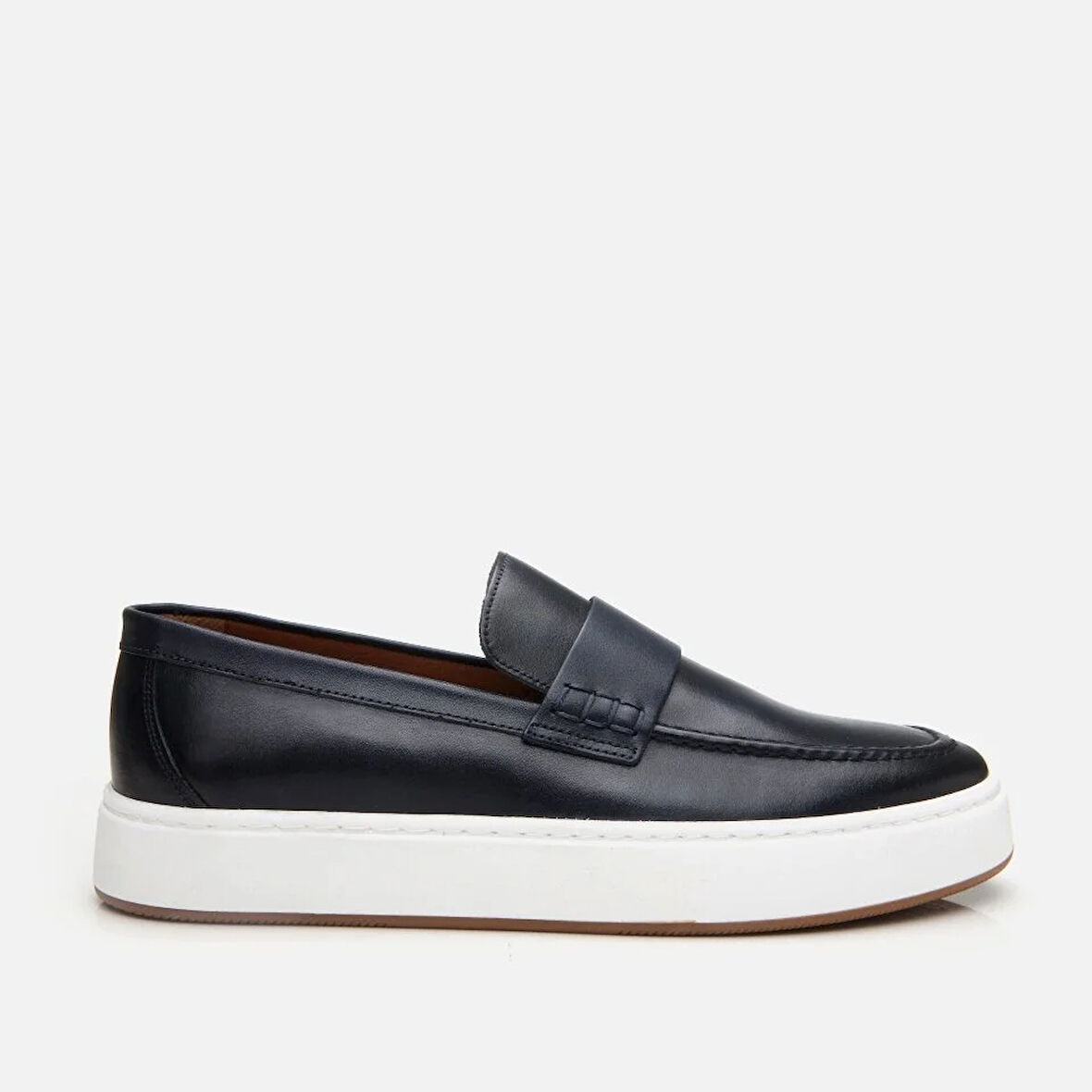Hakiki Deri Lacivert Erkek Loafer