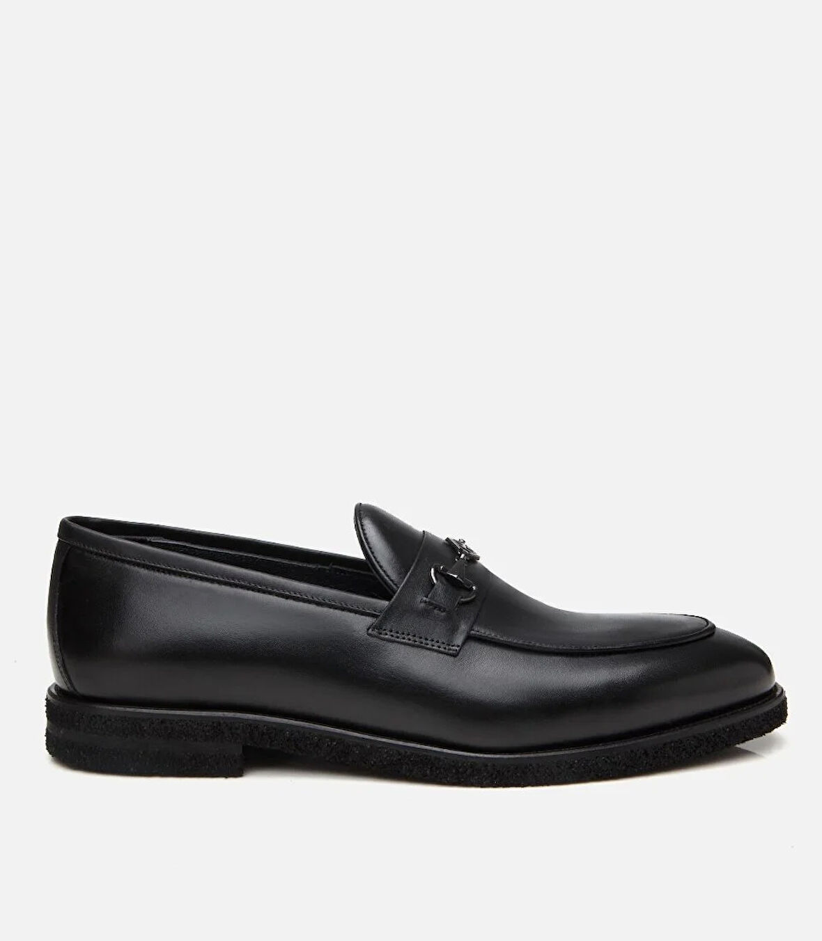 Erkek Deri Siyah Hafif Tabanlı Klasik Loafer