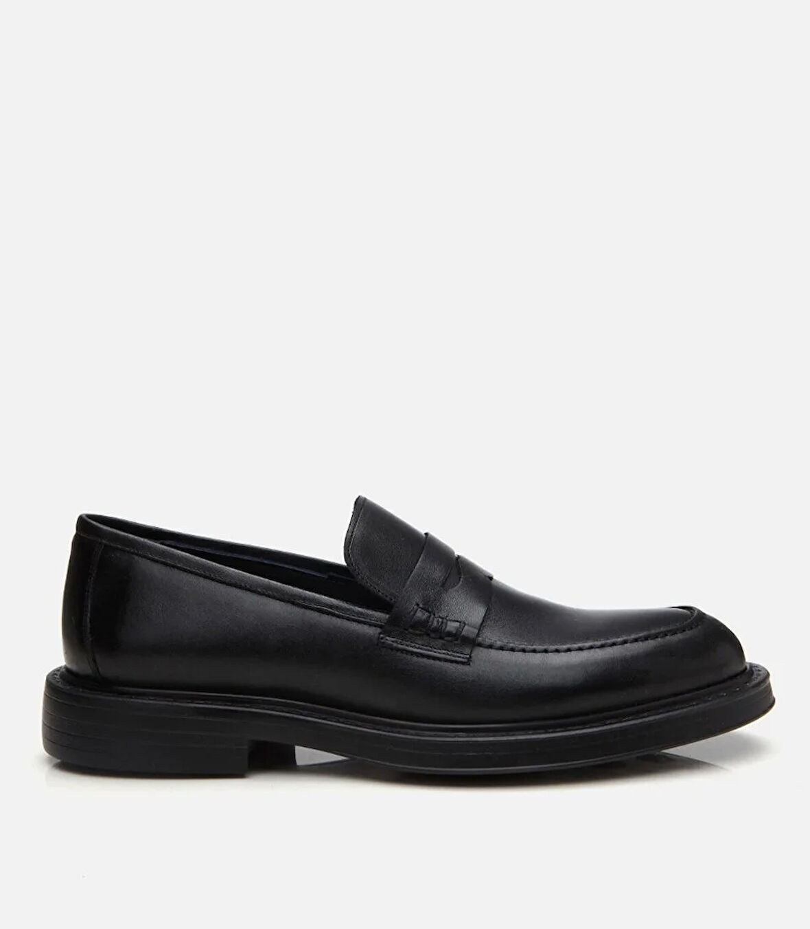 Erkek Deri Siyah Ultra Hafif Tabanlı Klasik Loafer