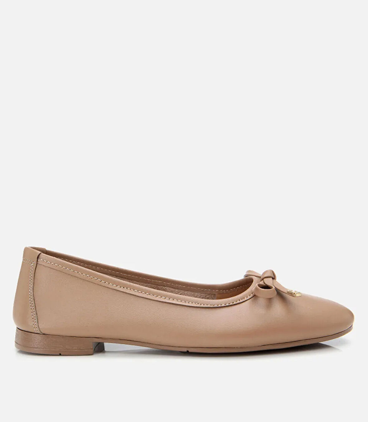 Kadın Deri Bej Babet