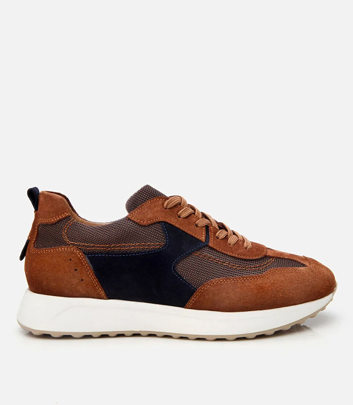 Erkek Süet Deri Taba Ultra Hafif Tabanlı Spor Ayakkabı