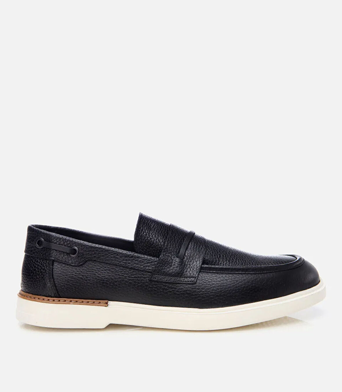 Erkek Deri Siyah Ultra Hafif Tabanlı Klasik Loafer