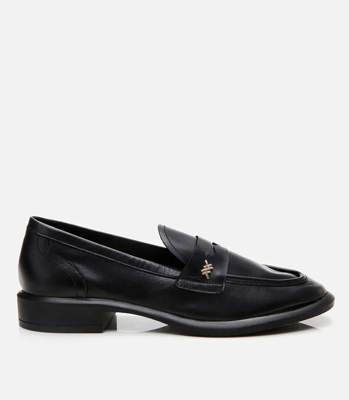 Kadın Deri Siyah Esnek Tabanlı Klasik Loafer