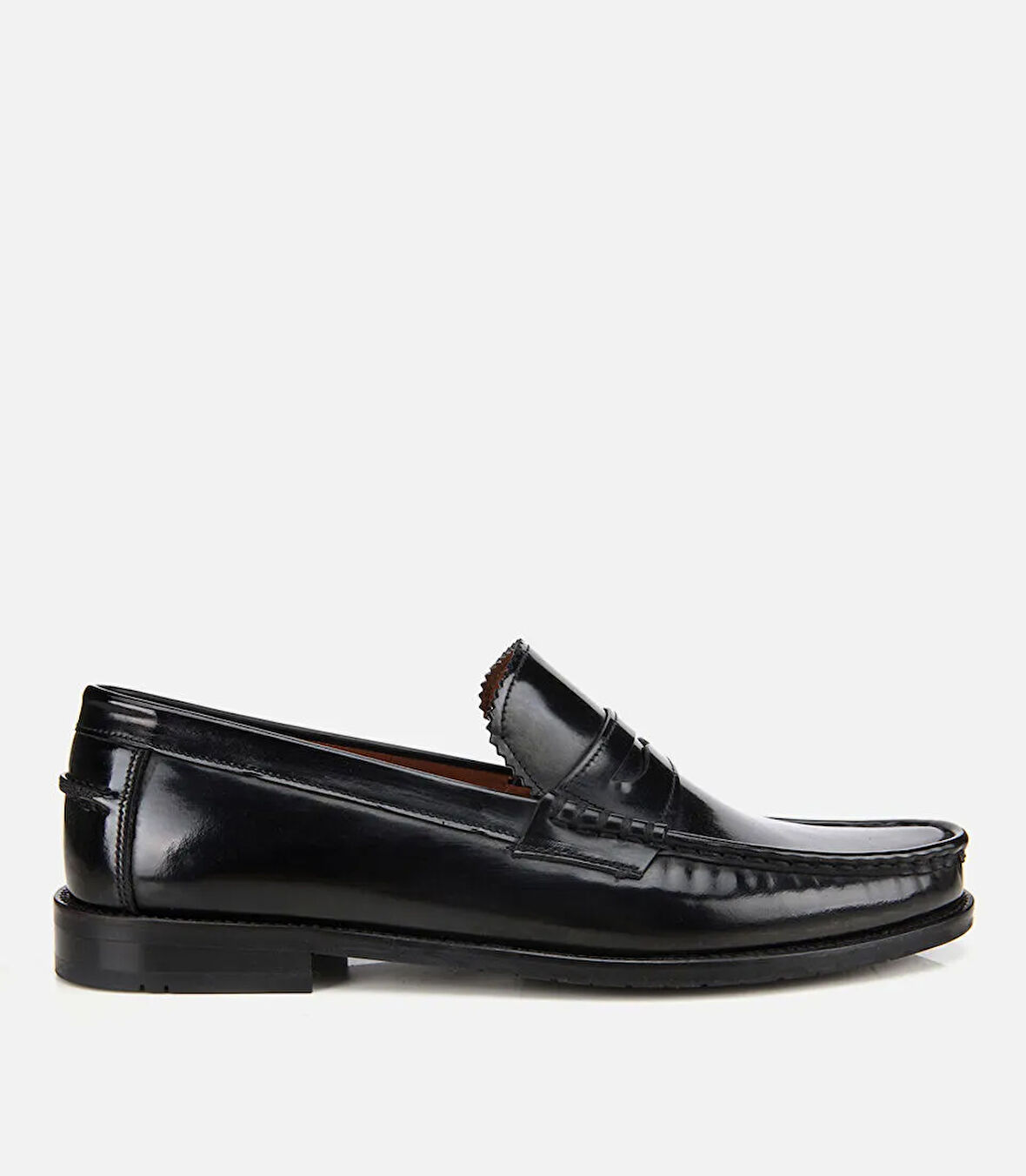 Erkek Açma Deri Siyah Klasik Loafer